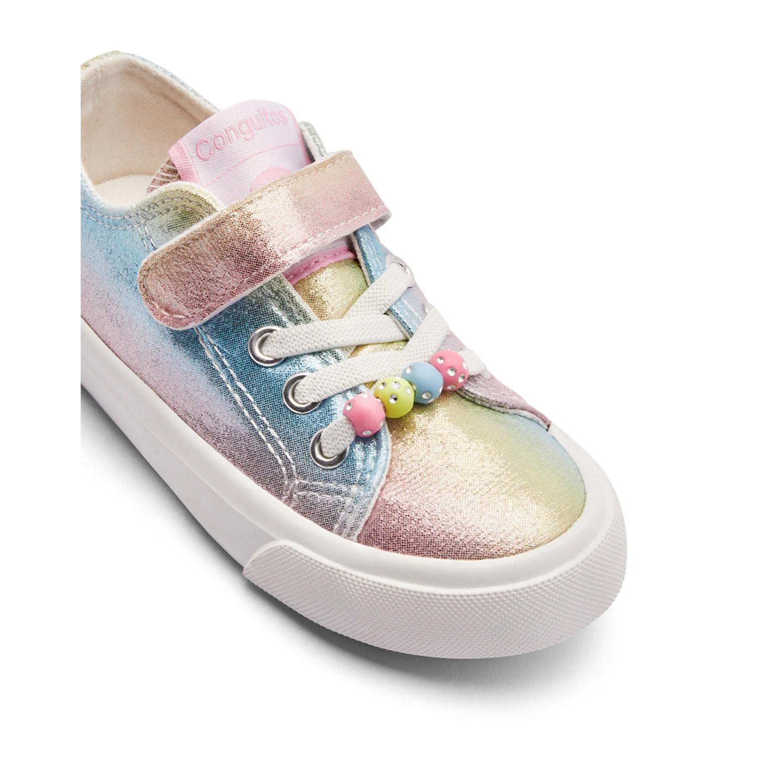Zapatillas Bajas Niños Velcro Estampado Cuentas Multicolor