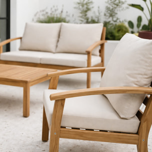 Salon de jardin 4 places en acacia PHAN