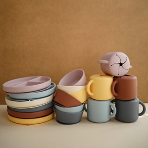 Mushie Plato Ventosa-Compartimentos Solid