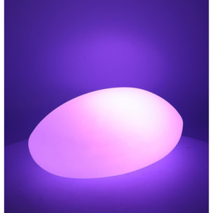 Lampada led in plastica ricaricabile sasso multicolor cm40x30h15