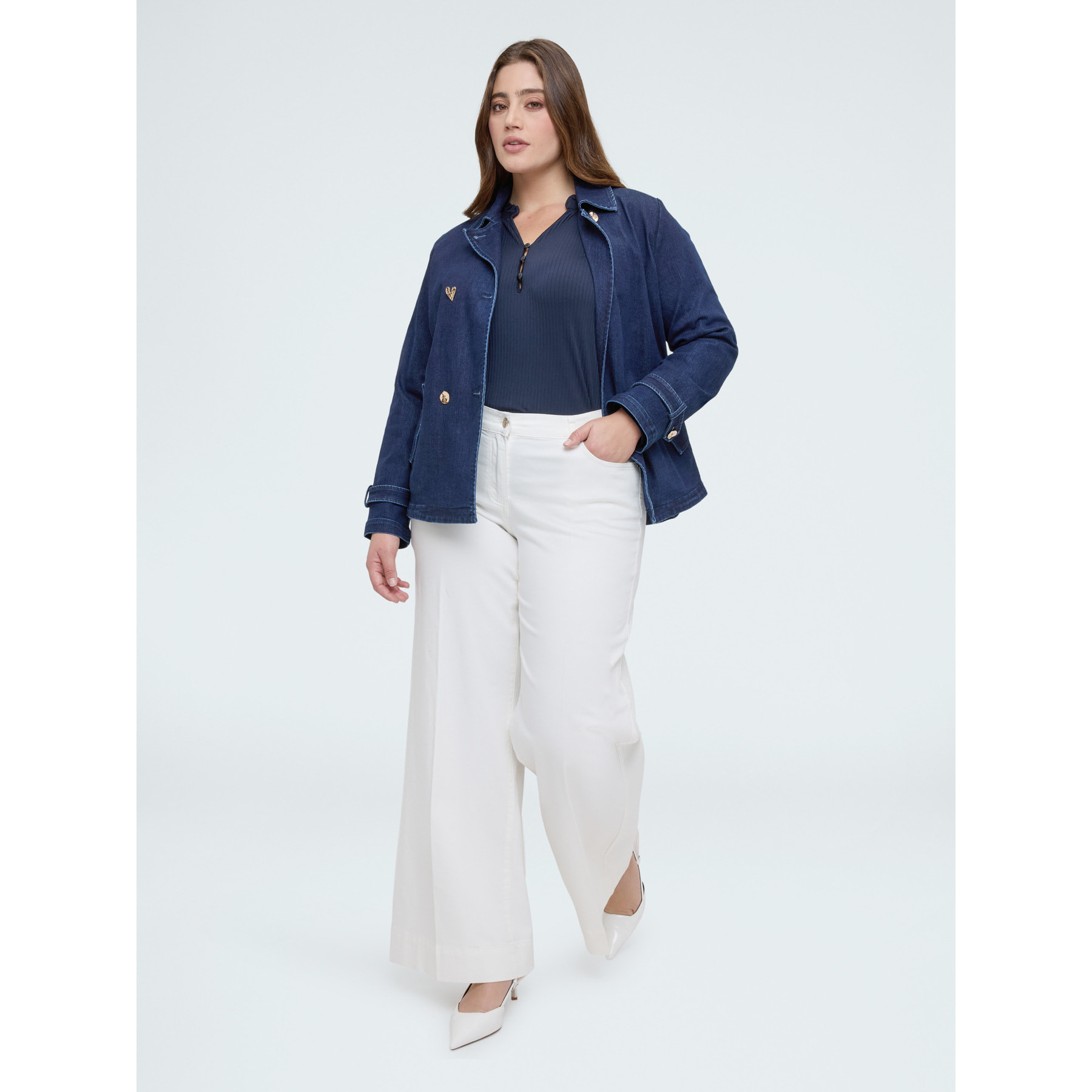 Fiorella Rubino - Pantalones Wide Leg de algodón - Blanco