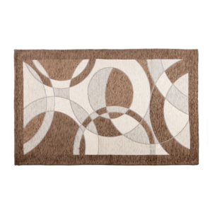Tappeto Arredo Moderno Antiscivolo Made in Italy Lavabile in Lavatrice, Design Geometrico Contemporaneo, Ideale per Soggiorno, Camera da Letto e Ingresso