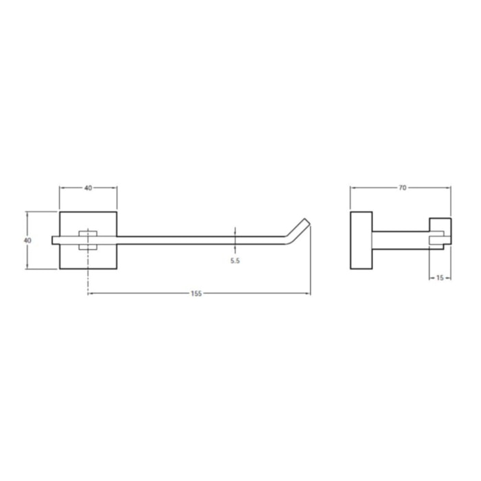 Porte-rouleau Eo Moderne Chrome