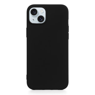 DAM Custodia in silicone Essential per iPhone 15 Plus. Interno in morbido velluto. 8,06x1,06x16,37 centimetri. Colore nero