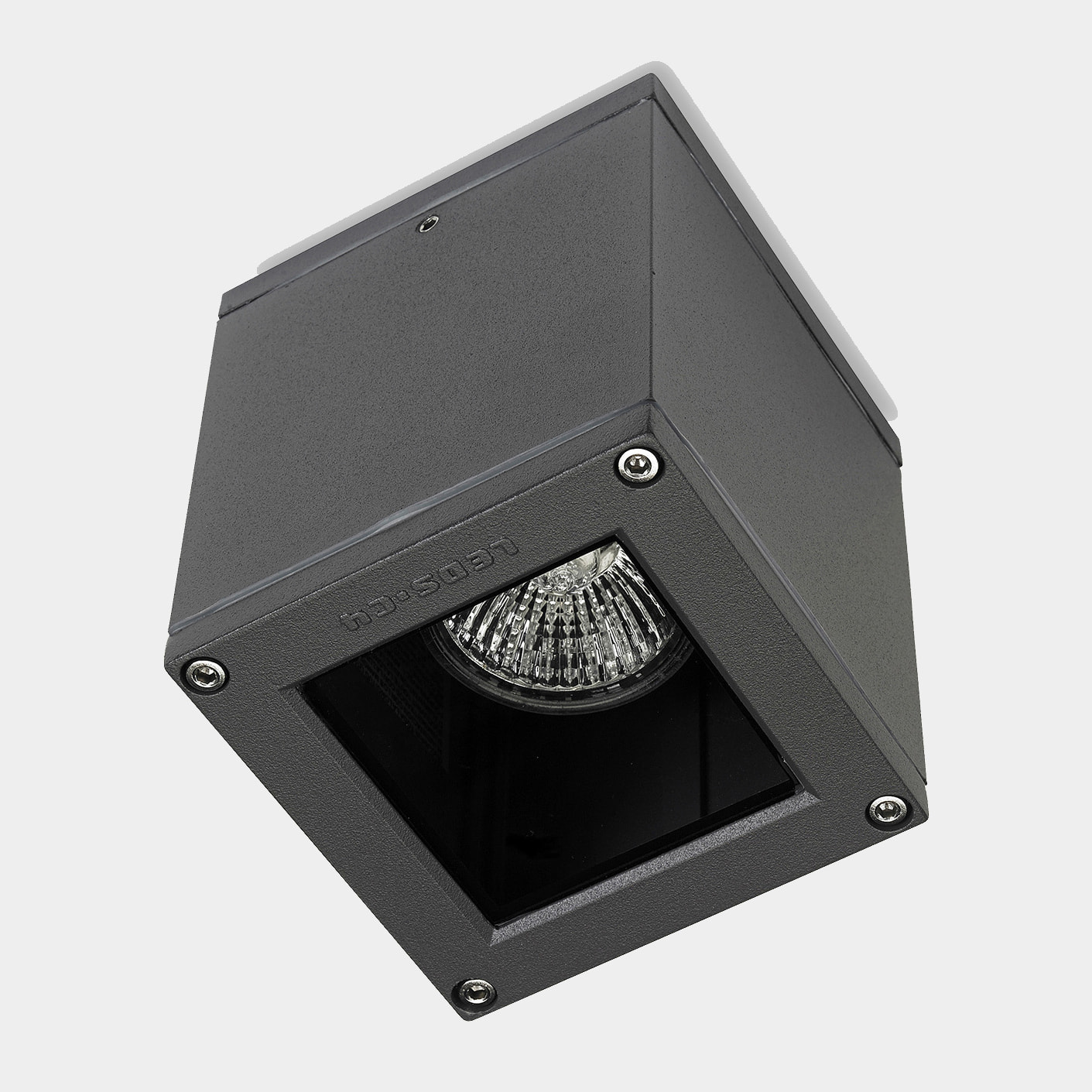 Ledsc4 LedsC4 - Plafón Exterior Afrodita 90mm, Aluminio y Cristal, Acabado Gris Transparente, Iluminación Personalizable, Resistente y Elegante para Espacios al Aire Libre
