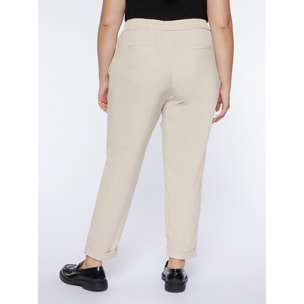 Fiorella Rubino - Pantalones jogger vaporosos - Beige