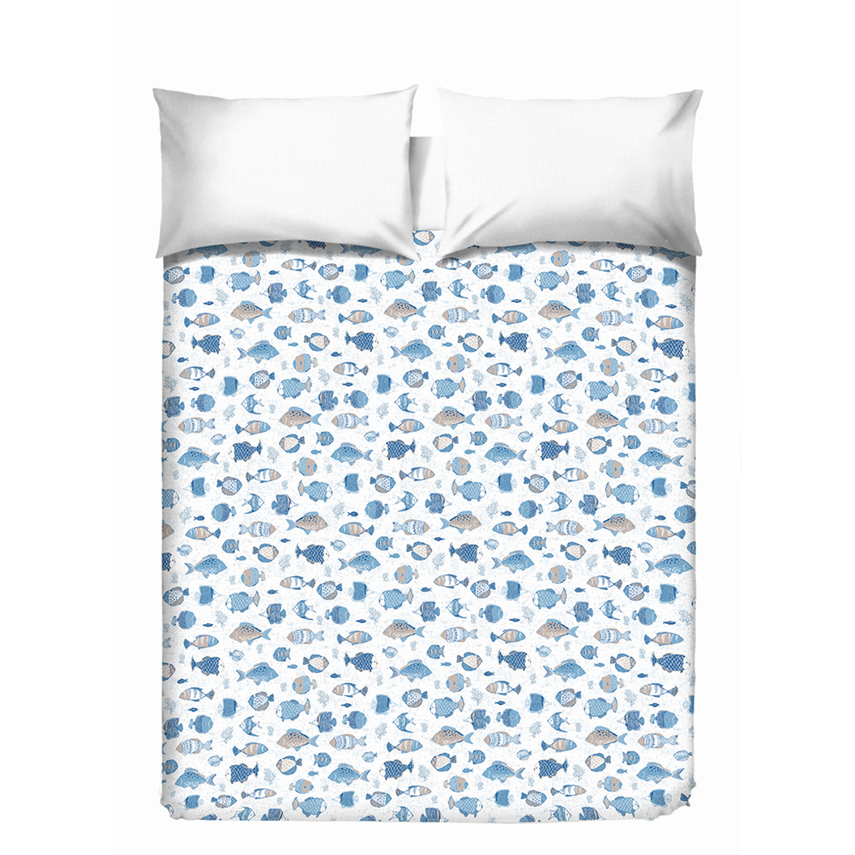 Copriletto di cotone oceano bianco