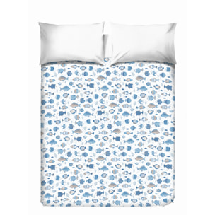 Copriletto di cotone oceano bianco