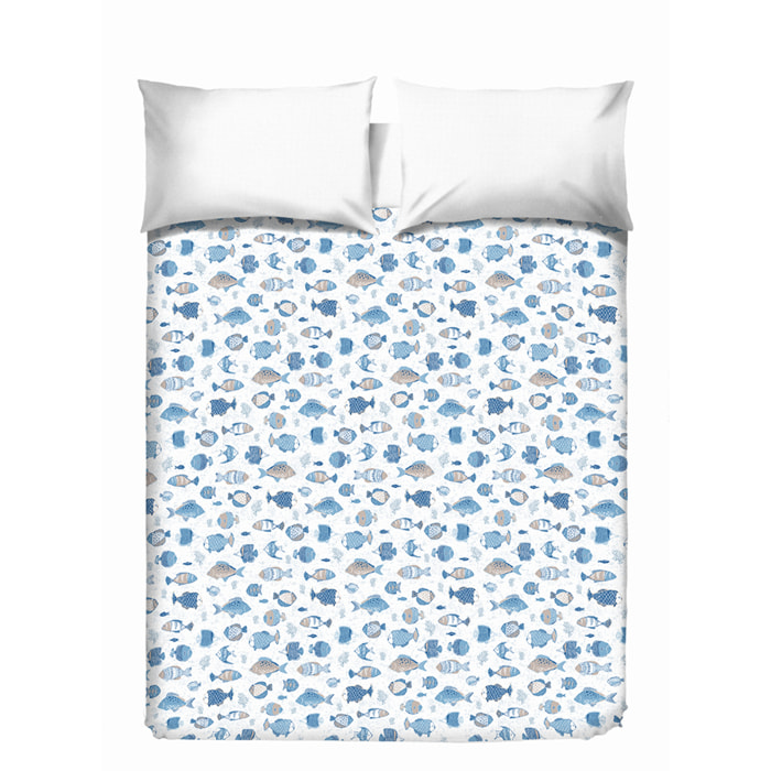 Copriletto di cotone oceano bianco