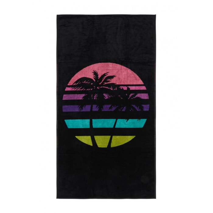 Drap de plage éponge velours 75x150 cm