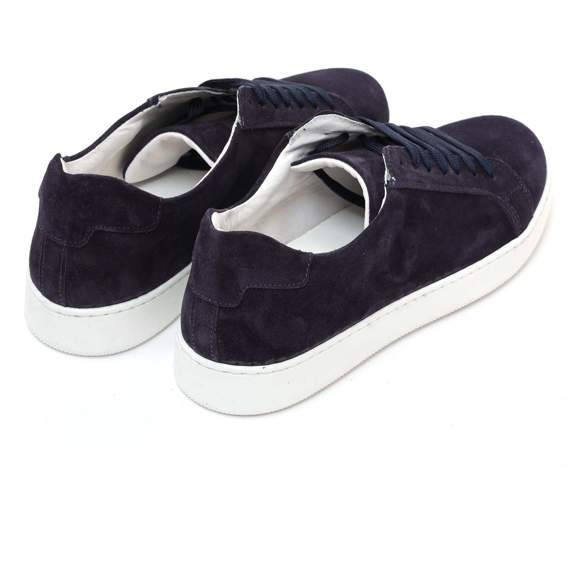 Sneakers stringate in camoscio Blu