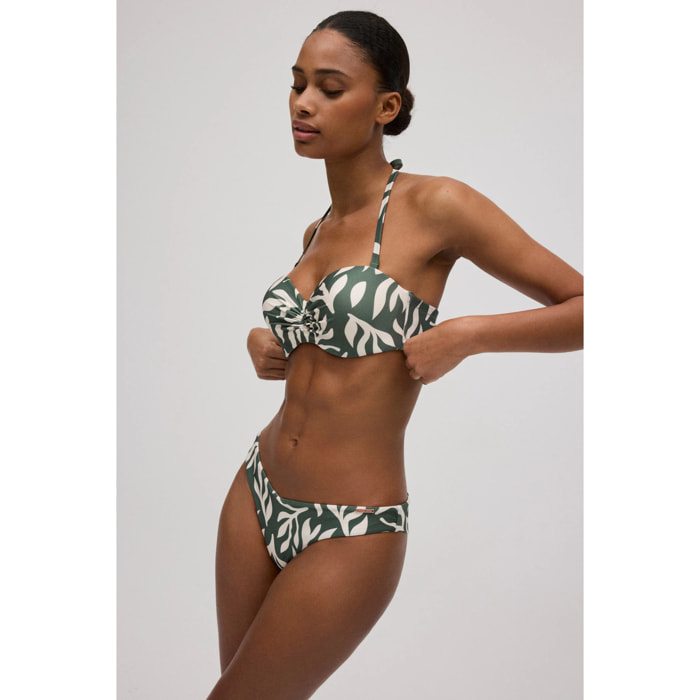 Set bikini brasiliano push-up a fascia glitterato