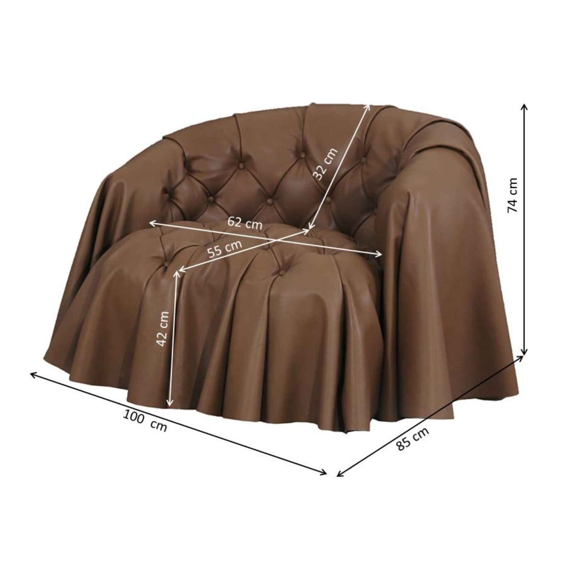 Fauteuil Drapes Kare Design