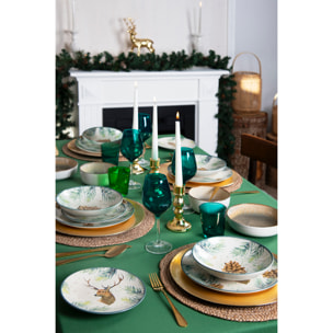 Nappe 140×240 Excelsa – Panama Color, Coton Vert Foncé