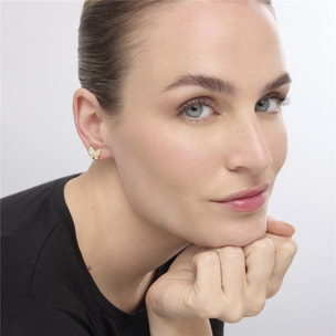 Pendientes acabado oro amarillo de 18k y Circonita Brillante