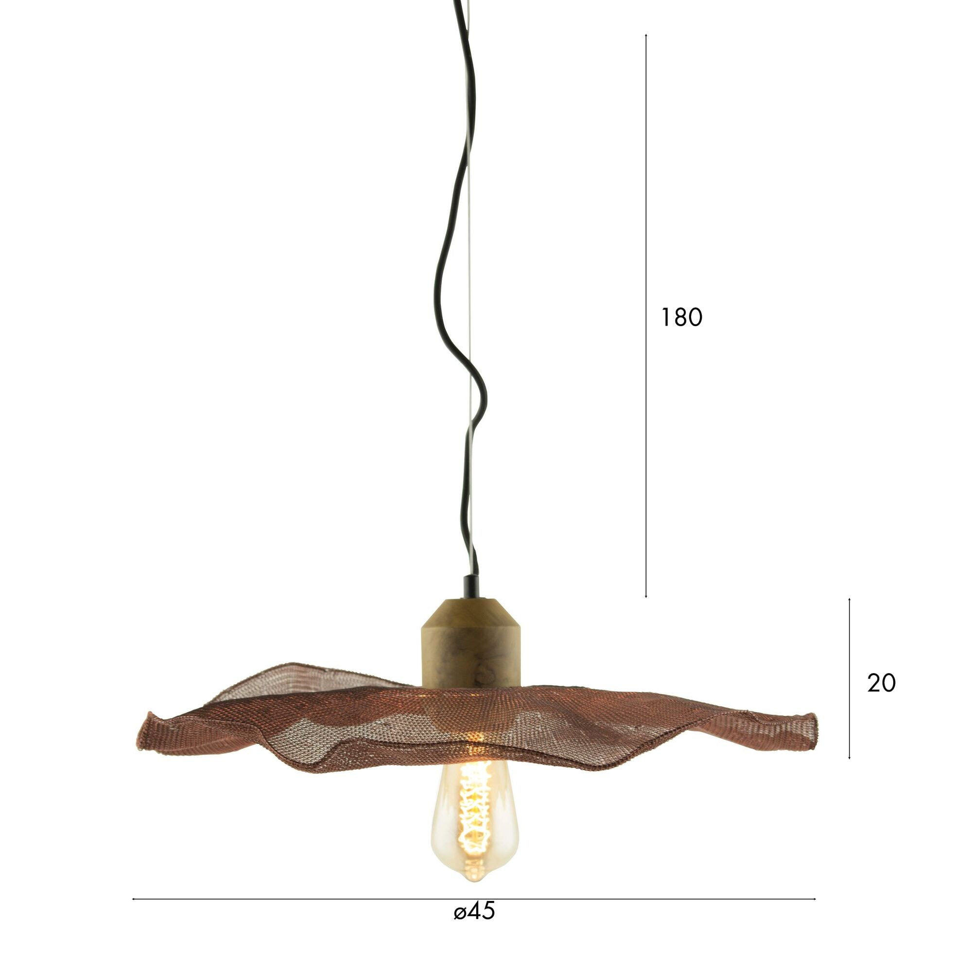 Suspension en cuivre crochetée à la main 45cm BOKOTA