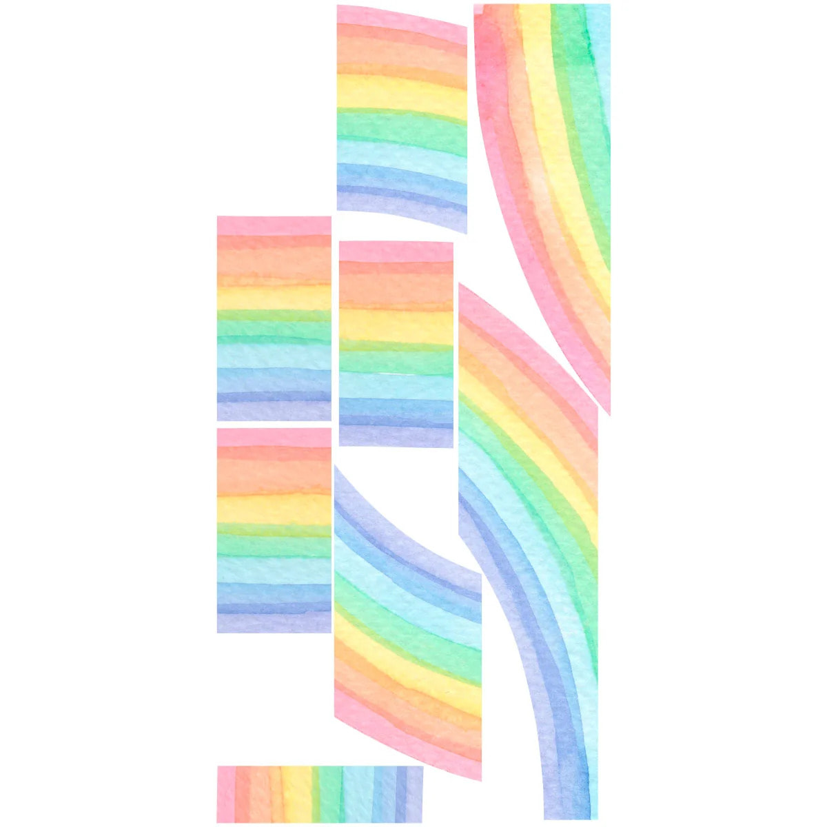 Papier peint - Ambiance Sticker - FRESQUE ARC-EN-CIEL AQUARELLE - Intissé pré-encollé - 125x60cm