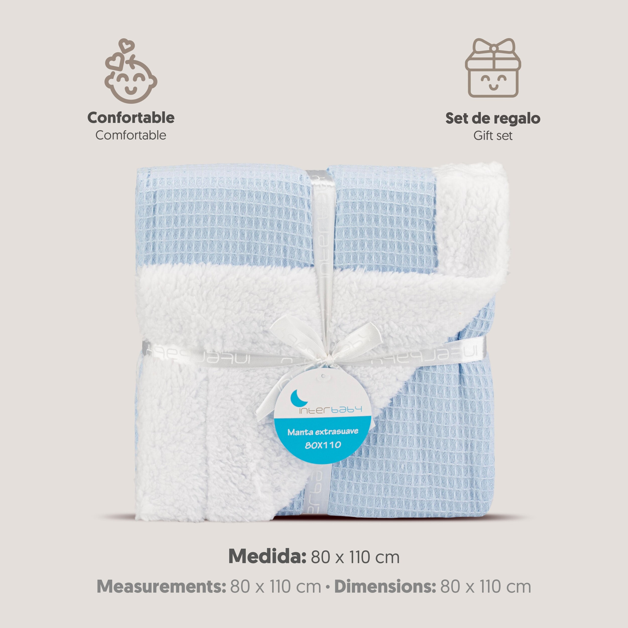 Manta Nido Abeja con Borreguillo