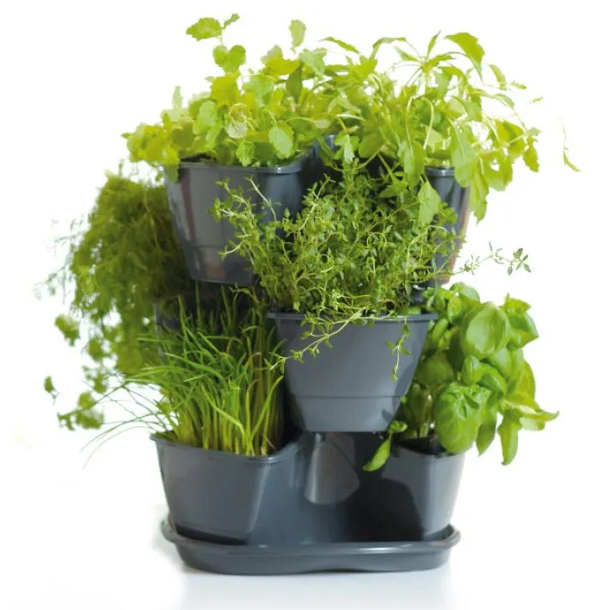 Jardín vertical colgante coubi herbal 9l., dimensiones (mm) 295x295x880, color grafito