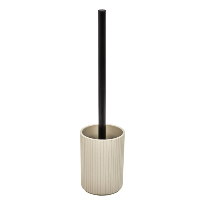 Brosse WC striée beige