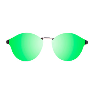 Gafas de sol PALO ALTO TURIN - Tiras marrón mate / Plana revo verde