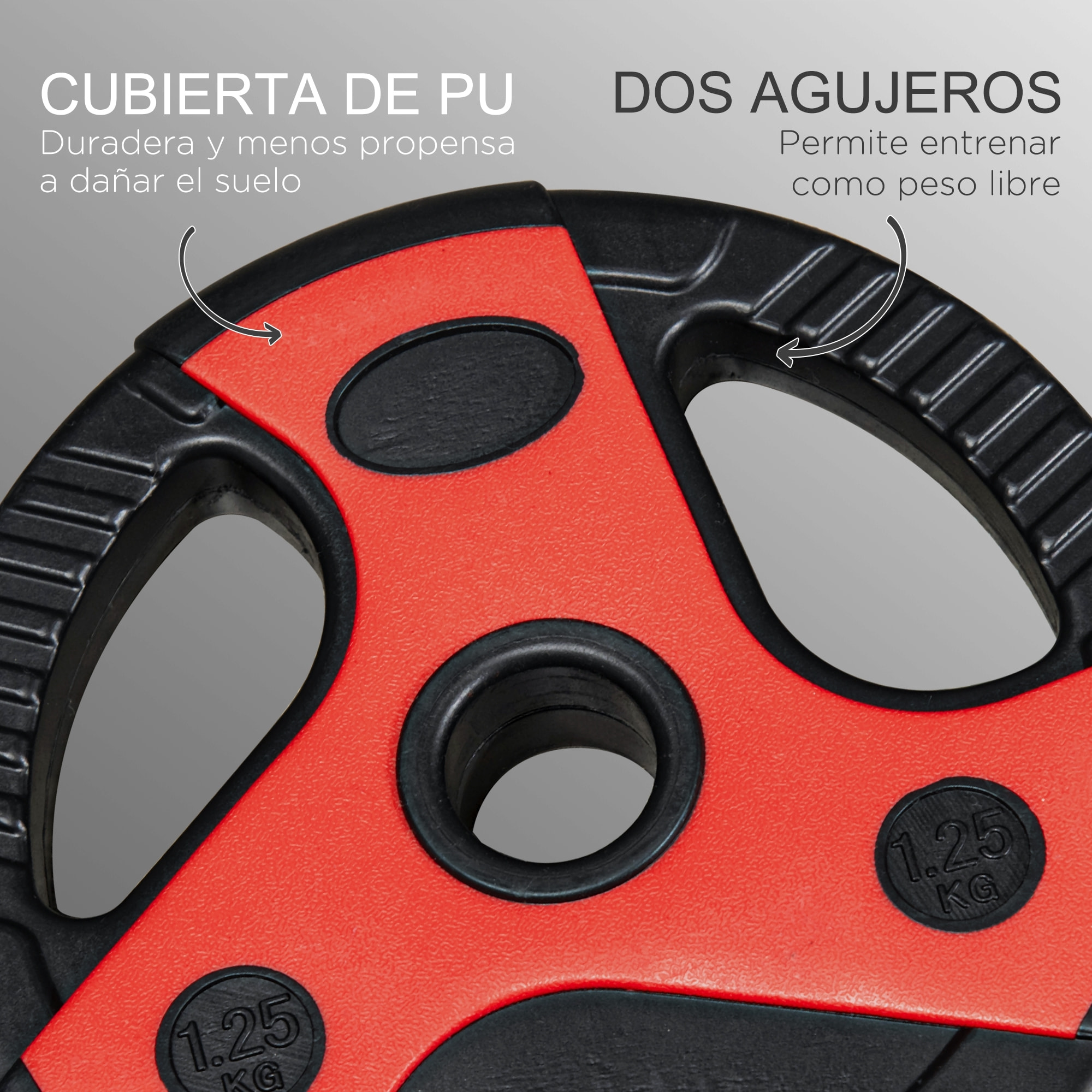 Juego de Barra de Pesas 20 kg Set de Pesas Ajustables con 6 Discos 1,25 kg 2,5 kg 5 kg y 1 Barra Juego de Mancuernas para Entrenamiento Culturismo en Gimnasio Casa Ø27x140 cm Negro y Rojo