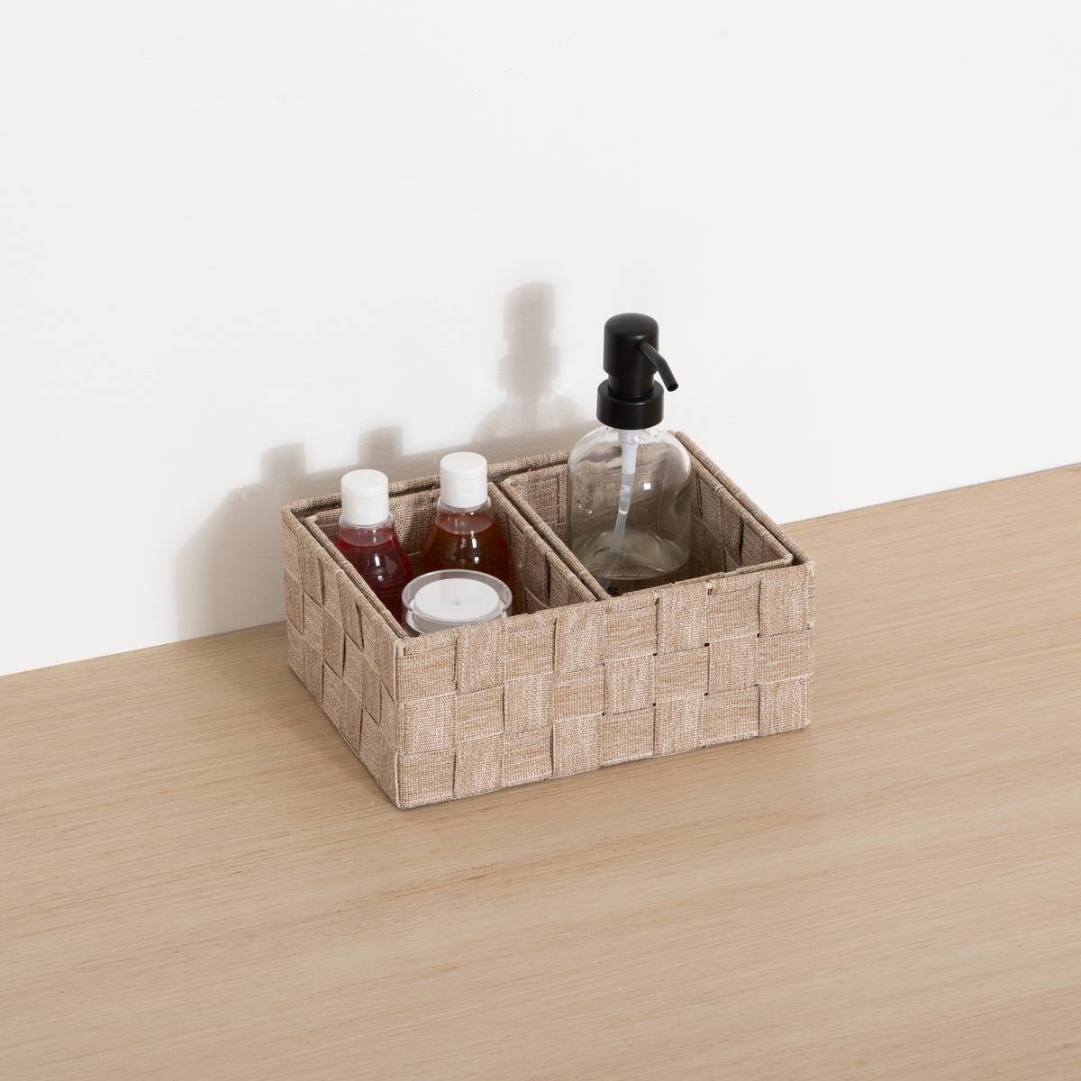 Lot de 3 paniers Lise beige