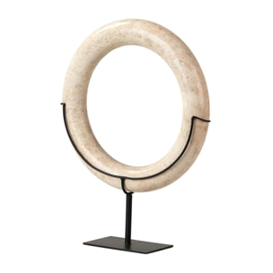 Figura Decorativa Circulo Blanco 36x10x46 Cm