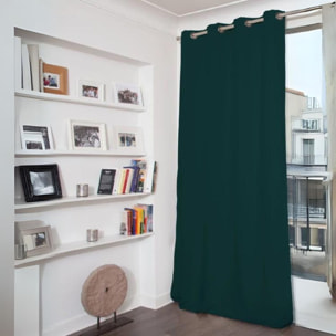 Rideau Phonique Occultant et Thermique 'MOONDREAM' - Vert sapin