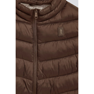 Gilet ultraleggero Chase marrone con toppa Rigby Go