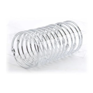 Lot de 12 anneaux pour rideaux de douche RINGO Chromé Spirella