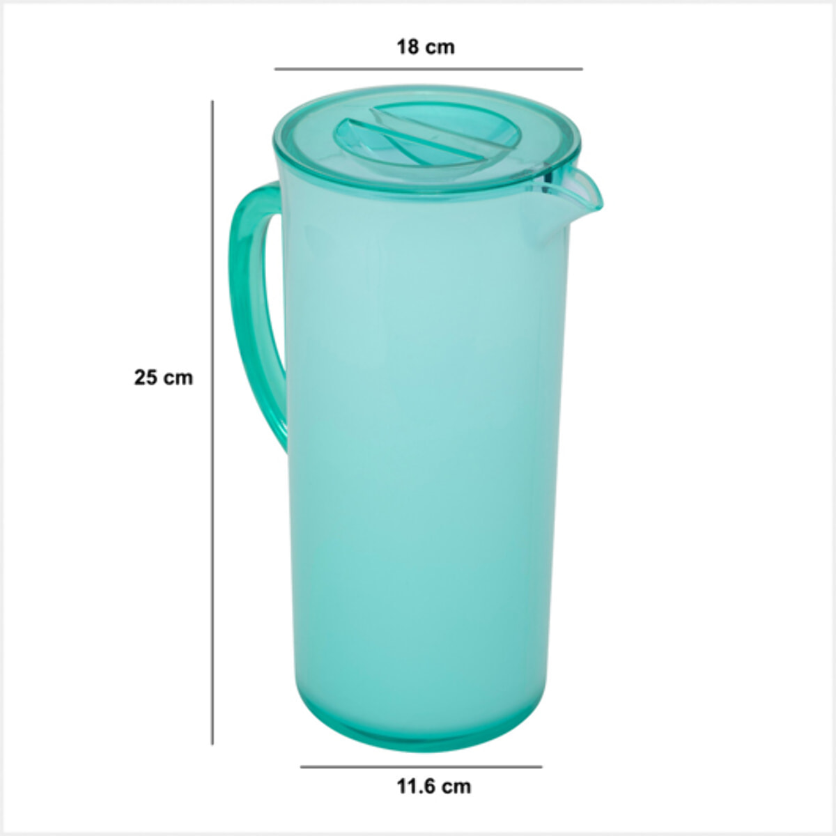 Pichet " Square" avec couvercle vert 2L