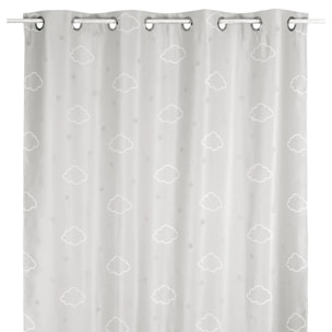 Rideau occultant enfant "Nuage" gris 140x250cm