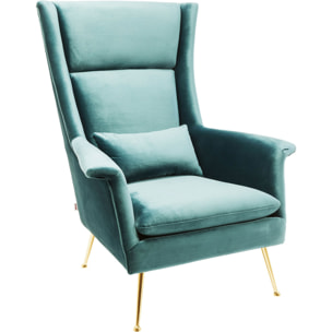 Fauteuil Vegas Forever bleu-vert Kare Design