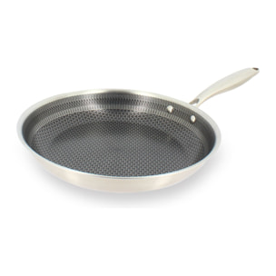 Poêle en acier inoxydable et céramique antiadhésif 30cm - tous feux TRINOX