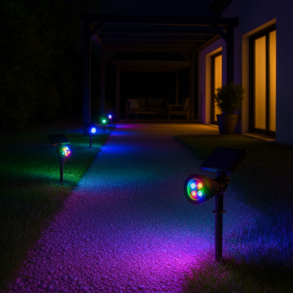 2 Spot solaire SPIKY RGB 200LM