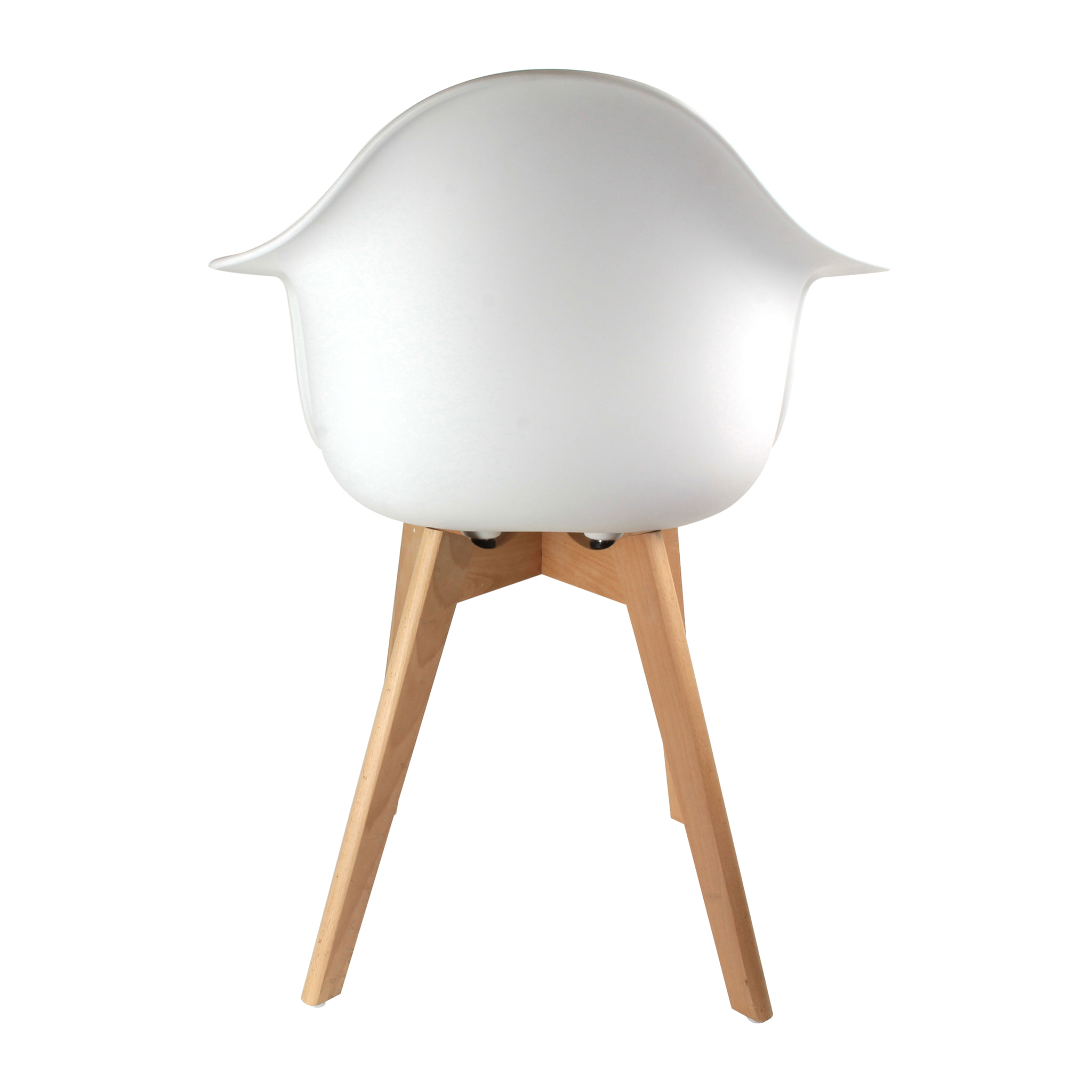 Fauteuil Scandinave Blanc - Lot de 2
