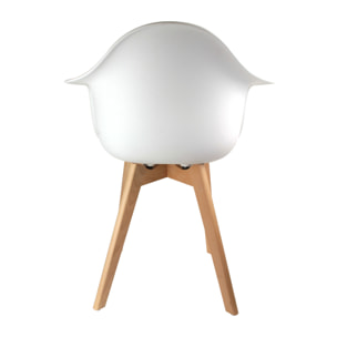 Fauteuil Scandinave Blanc - Lot de 2