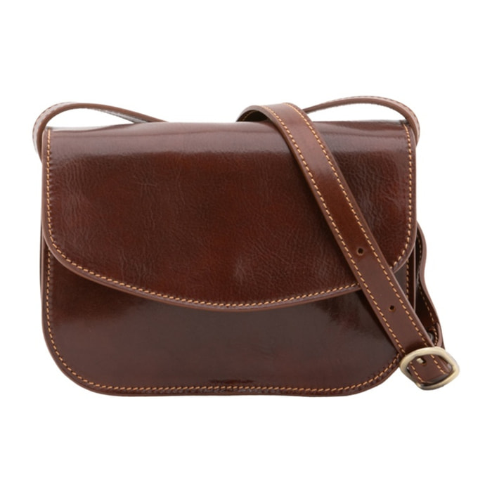 Borsa a tracolla da donna - Modello False - 100% pelle - 22.0 x 16.0 x 9.5 cm