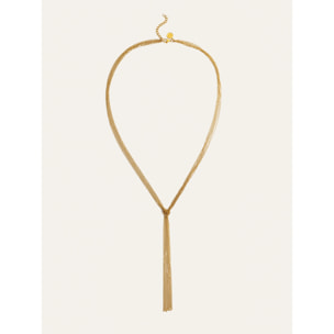 Collar Y Chains Acero Baño Oro