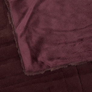 Plaid Arka 180x230cm effet fausse fourrure marron