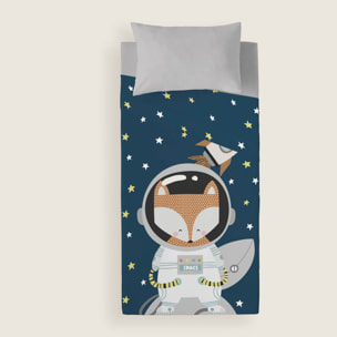 Cool Kids - Juego de Sábanas Estampadas - Infantil - Incluye 1 Funda de Almohada + 1 Sábana Bajera - 100% Algodón - Neil