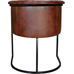 Sillón tapizado - piel - 76x62x60cm