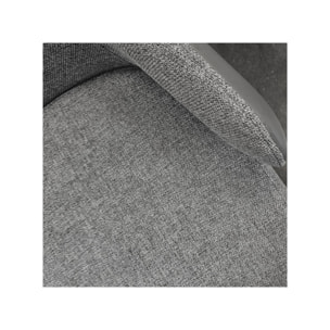 Chaise rotatives 180° avec accoudoirs en tissu et simili - PIPPA