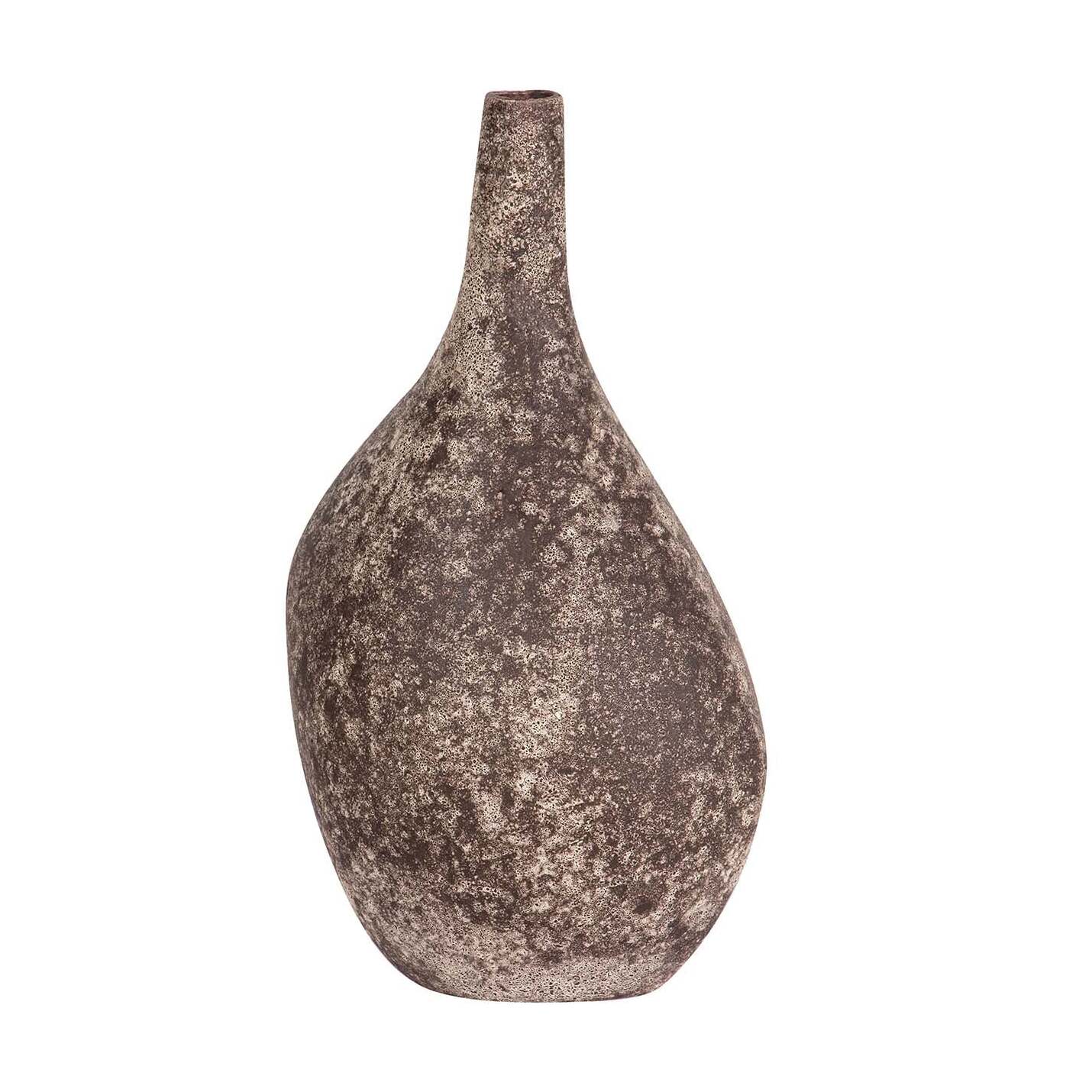 Florero Ceramica Marron 25x20x42 Cm