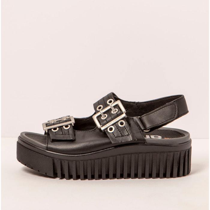 Sandalia de cuña 1579 NAPPA BLACK/BRIGHTON color Black