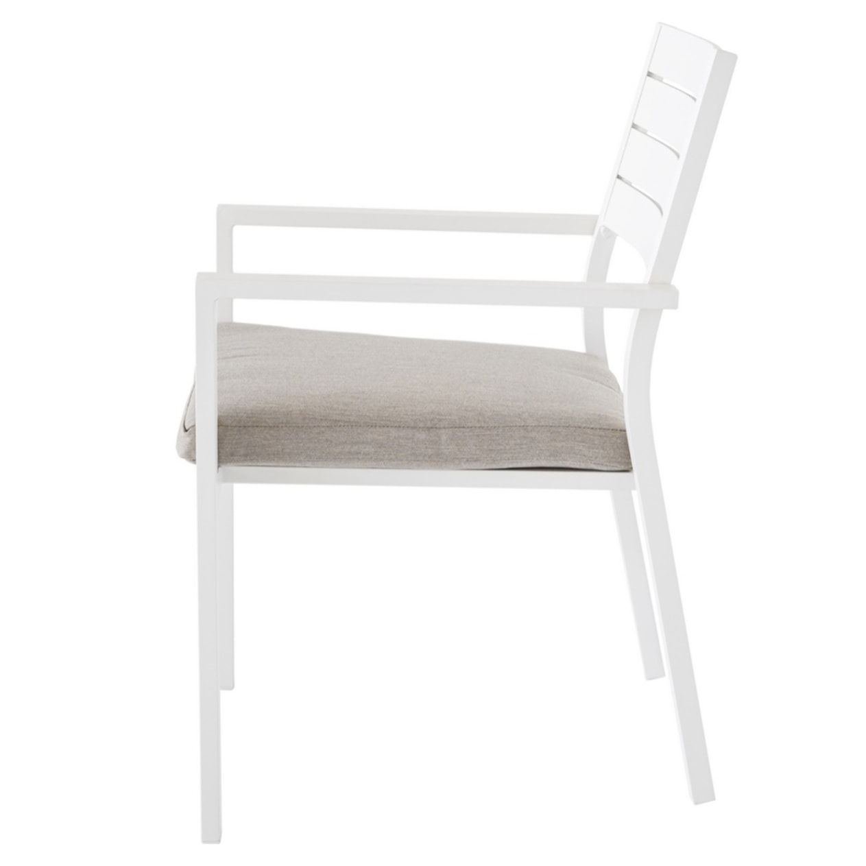 Chicca: Set di 4 Sedie da esterno in alluminio bianco
