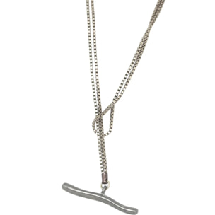 Collar Pendant doble o largo 90 plata 10µ