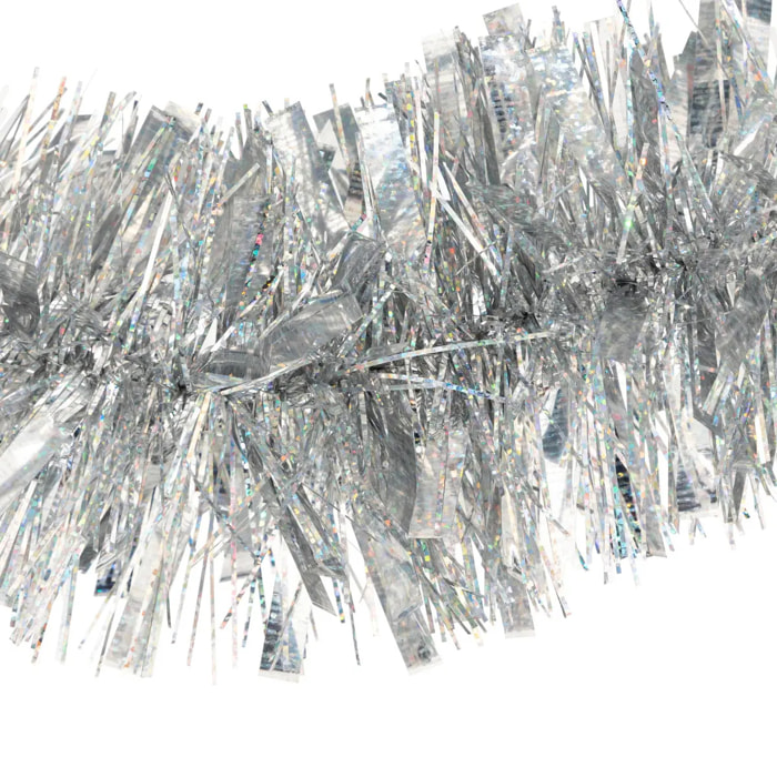 Guirlande de noël longue laser argenté 100x6x3m