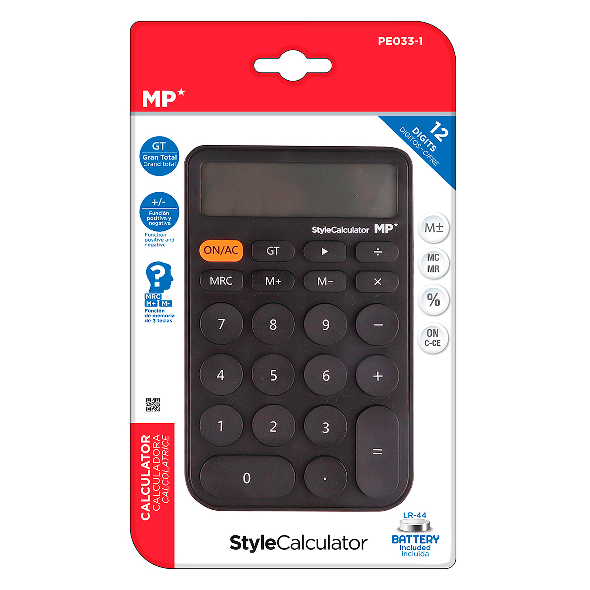 CALCULADORA STYLE NEGRO